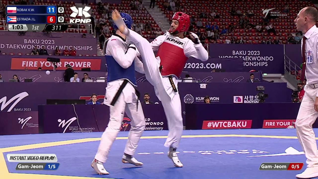 311 R64 Men 87kg POL ROBAK K W PUR ESTRADA J L background