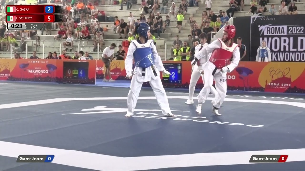 201 W-67kg R-32 GASPA Cristina ITA 🔵 vs 🔴 SOLTERO Leslie MEX I Rome 2022 World Taekwondo GP