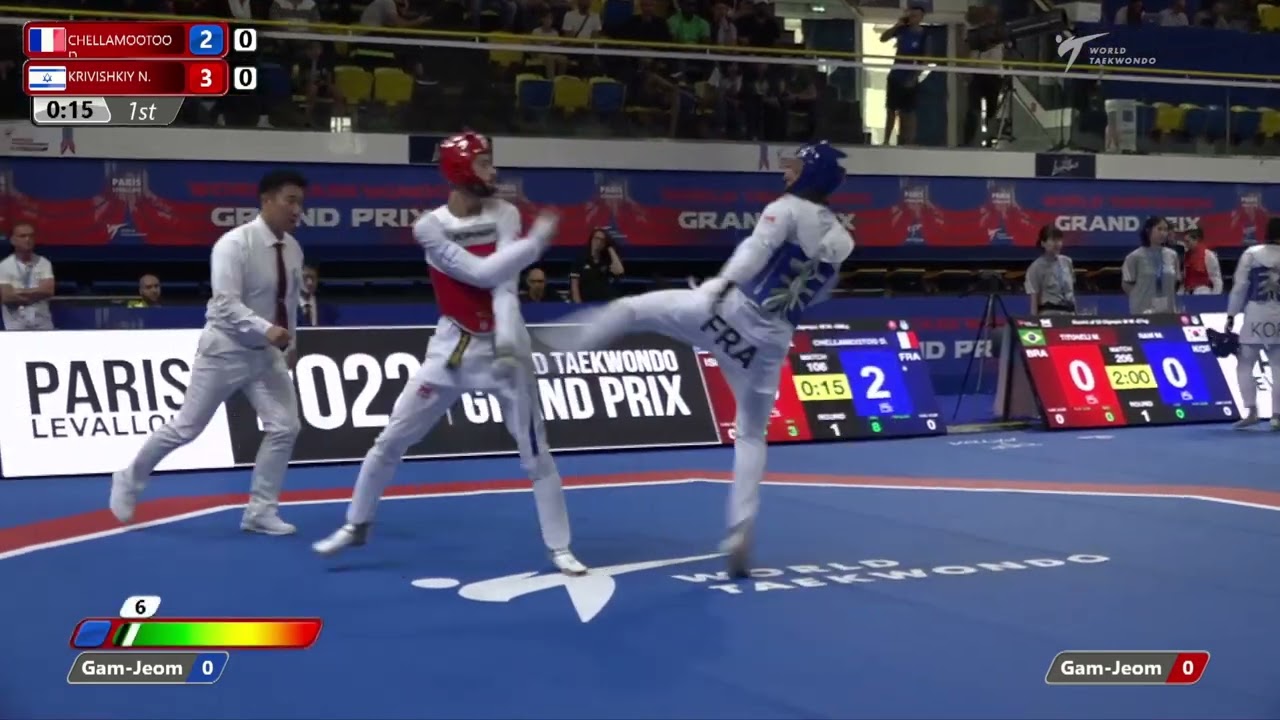 106 R32 M 68kg FRA CHELLAMOOTOO D ISR KRIVISHKIY N background