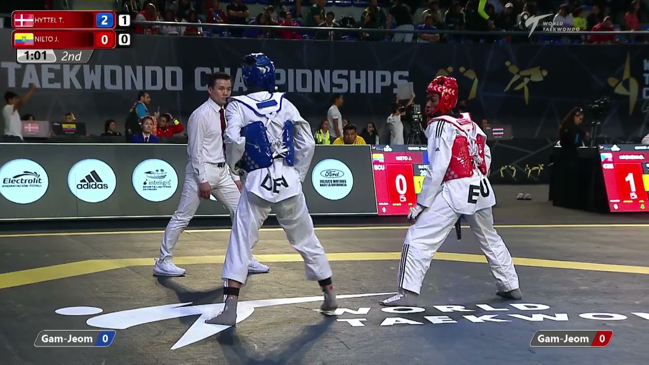205 M-63kg R-64 HYTTEL Tobias DEN 🔵 vs 🔴 NIETO Jose ECU I Guadalajara 2022 WT Championships