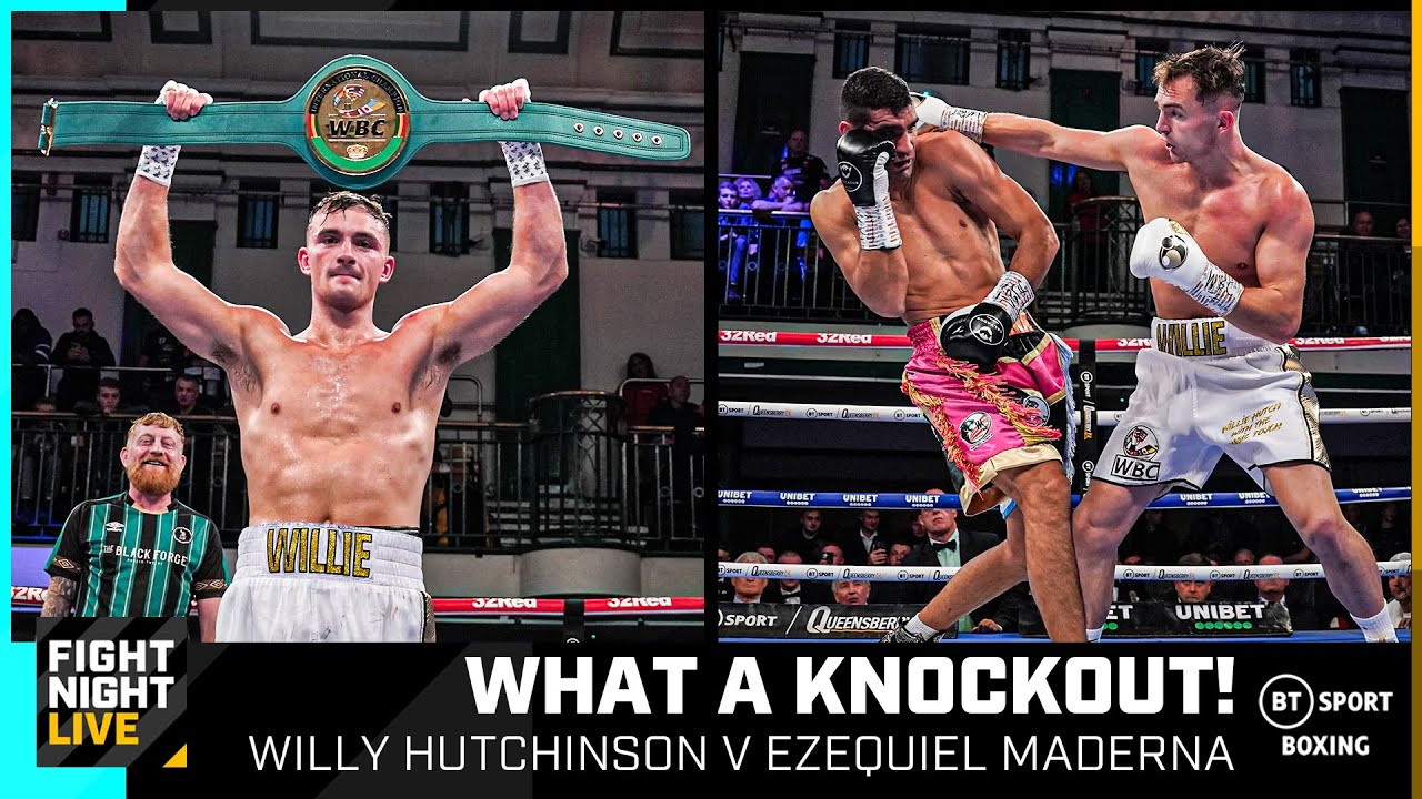 INCREDIBLE KO! Willy Hutchinson knocks out Ezequiel Maderna for the title! | Boxing Fight Highlights