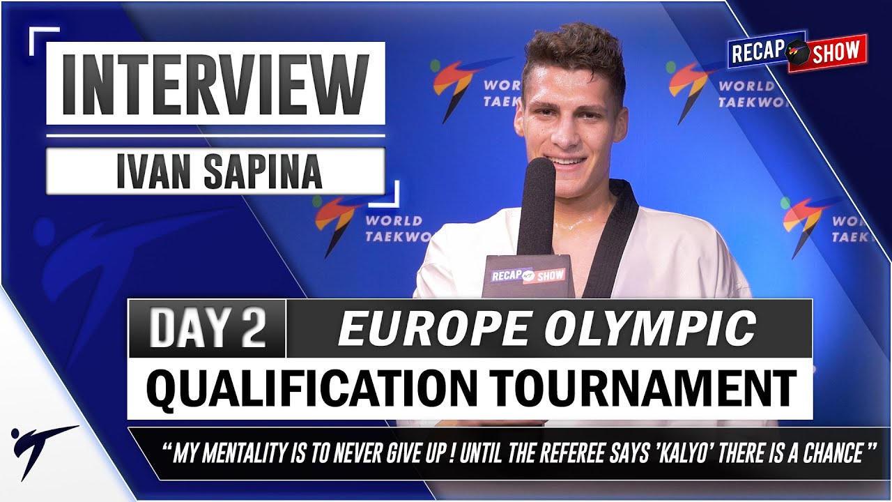 IVAN SAPINA POST FIGHTS INTERVIEW 2021 WT EUROPEAN OLYMPIC QUALIFICATION backdrop