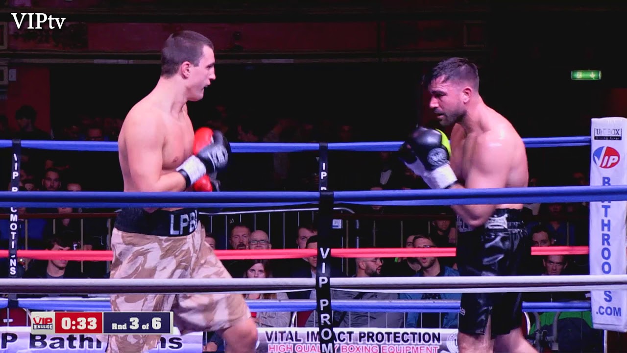 James Farrell v Dmitrij Kalinovskij 5.10.2019 at Liverpool's Olympia background