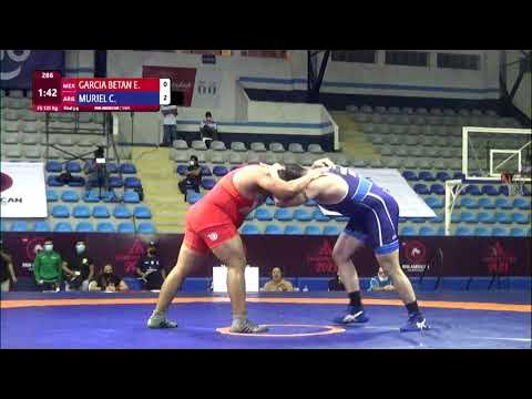 BRONZE FS - 125 kg: E. GARCIA BETAN (MEX) v. C. MURIEL (ARG) background