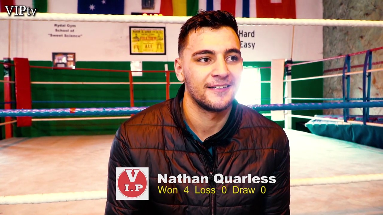 Nathan Quarless returns to the Olympia on June 8th for fight No 5 background