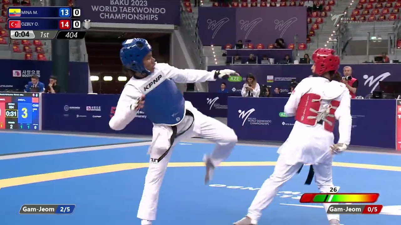 404 Round of 64 Women 62kg ECU MINA Mell TUR OZBEY Ozge