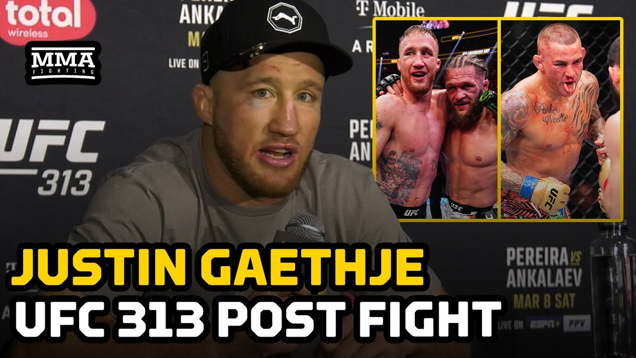 Justin Gaethje Reacts To Win Over Rafael Fiziev, Not Interested In Trilogy Fight With Dustin Poirier backdrop