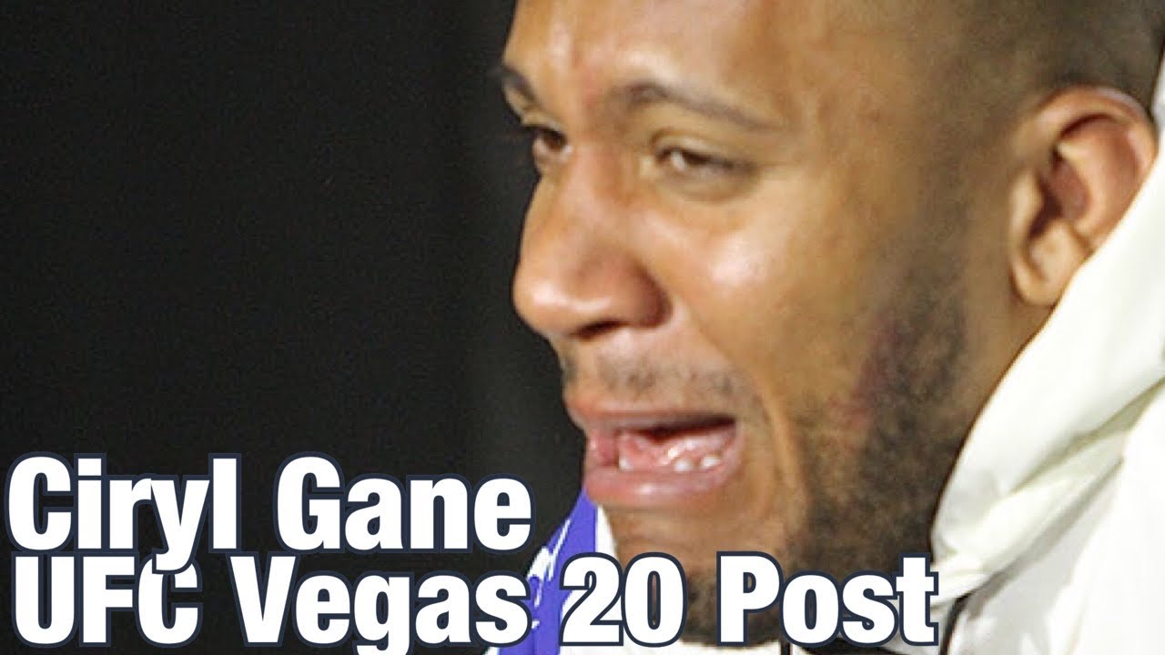 Ciryl Gane responds to Dana White reaction to fight | UFC Vegas 20 Post background