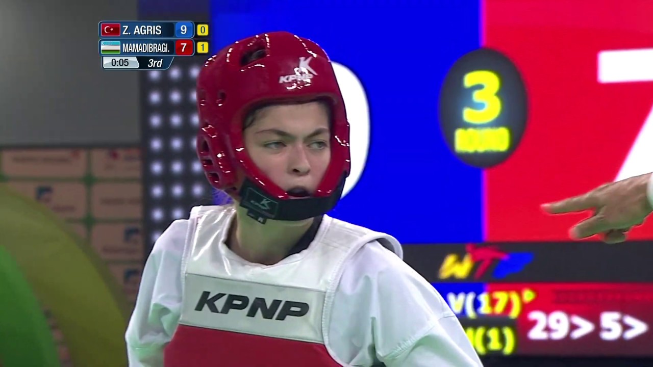 2017 Muju World Championships W 53kg Semi final AGRIS Zeliha TUR VS MAMADIBRAGIMOVA D UZB