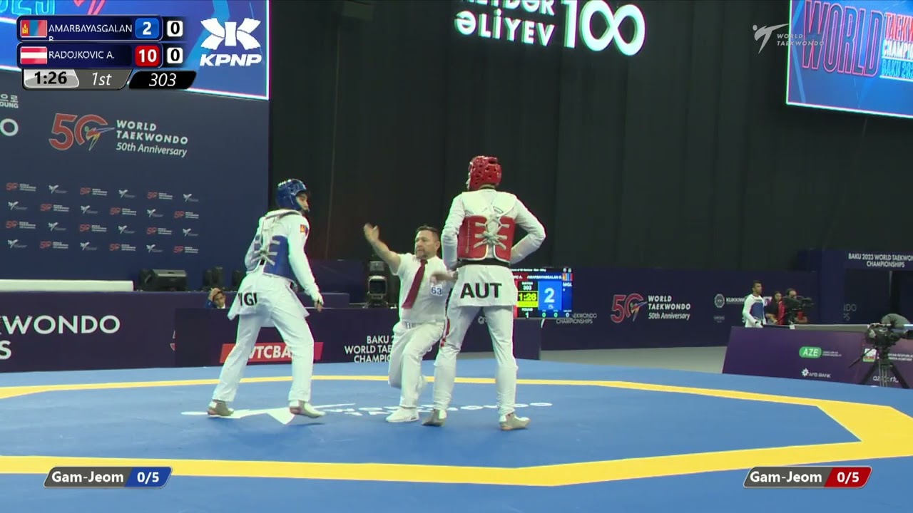 303 R64 Men 80kg MGL AMARBAYASGALAN B AUT RADOJKOVIC A