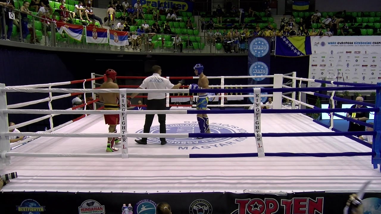Vasile Iulian Marinescu v Oleksandr Yefimenko WAKO European Championships 2019 background