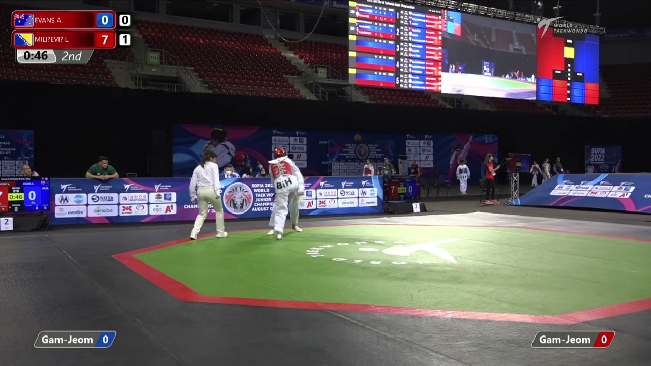 219 Round of 32 Girls 59kg AUS EVANS Amarlie BIH MILIEVI Lucija