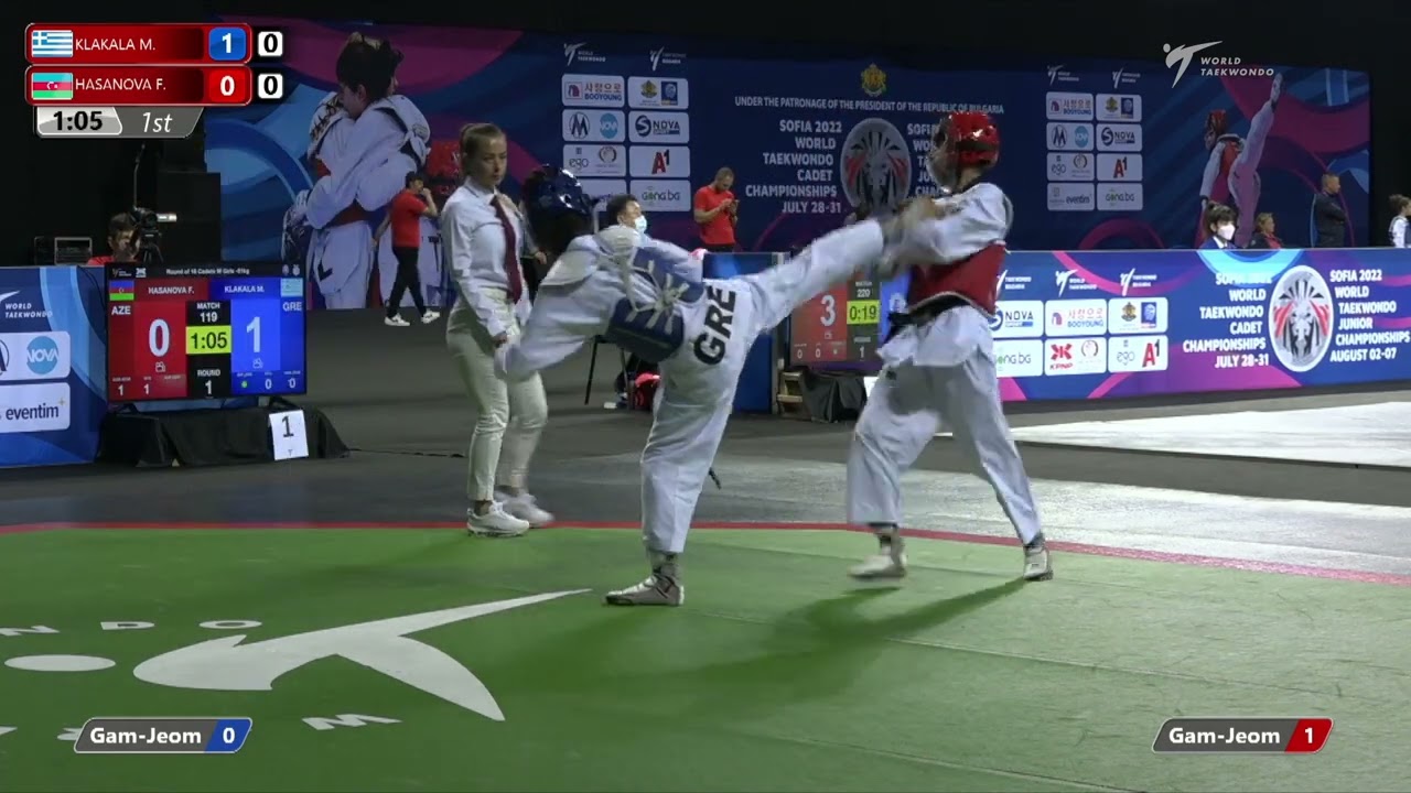 119 R16 Girls 51kg GRE KLAKALA M AZE HASANOVA F background