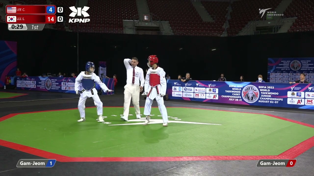 218 R16 Boys 49kg USA LEE C KOR LEE E