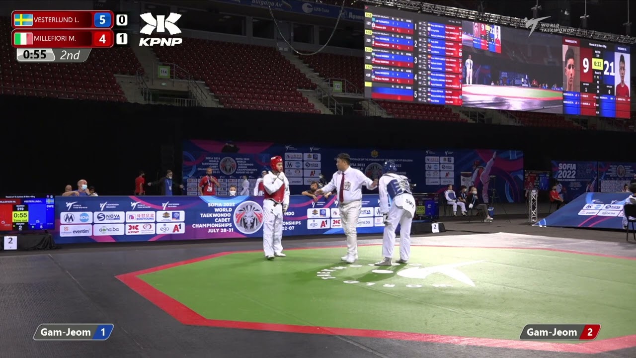 219 R16 Men 63kg SWE VESTERLUND L ITA MILLEFIORI M background