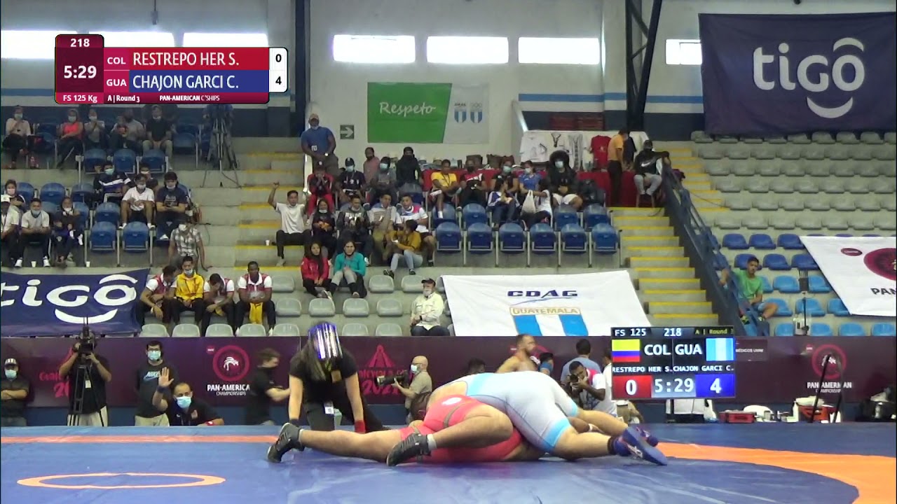 Round 3 FS - 125 kg: S. RESTREPO HER (COL) v. C. CHAJON GARCI (GUA)