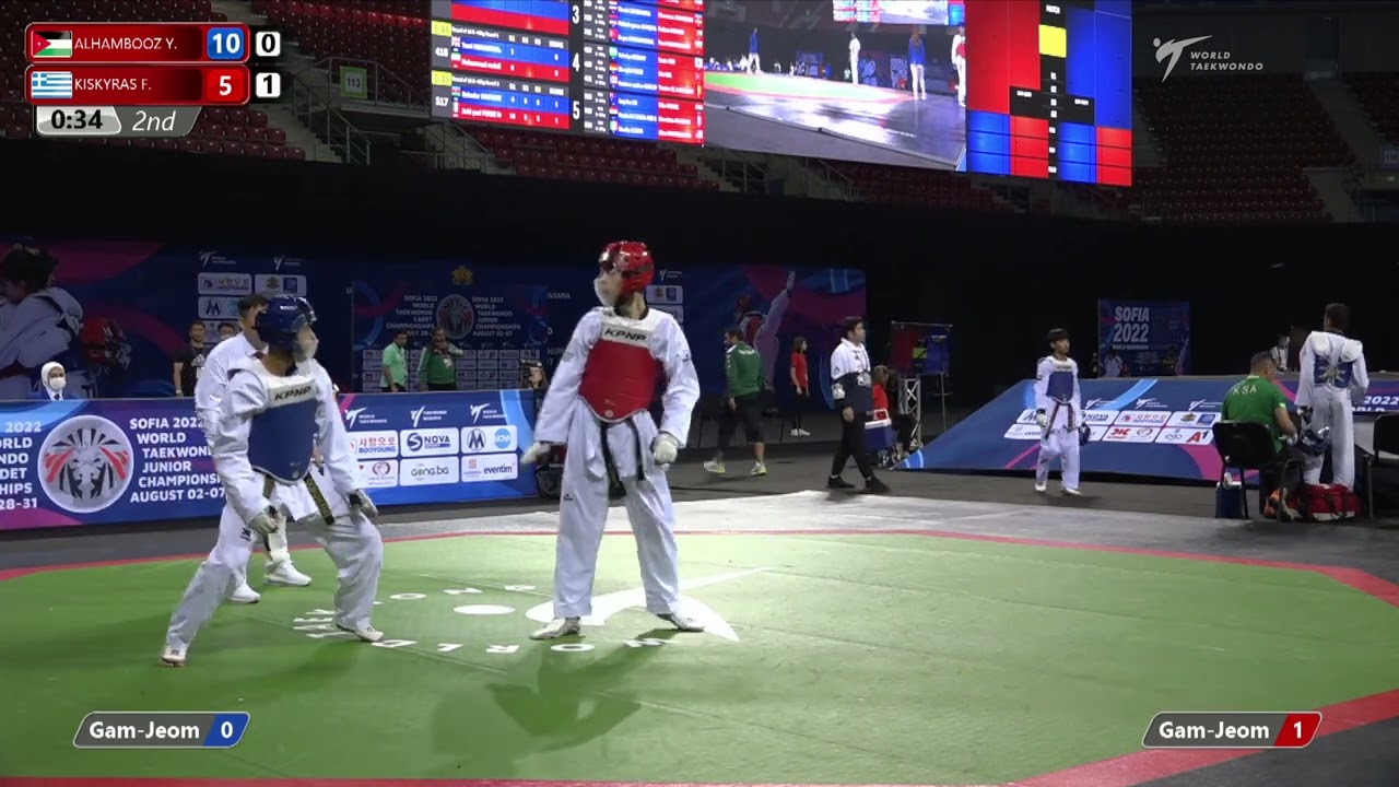 216 R32 Boys 61kg JOR ALHAMBOOZ Y GRE KISKYRAS F background