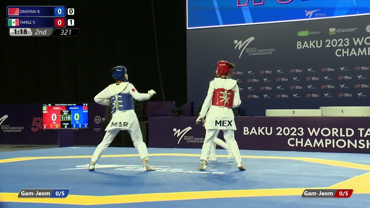321 R32 Women 73kg MAR OMAYMA B MEX TAMEZ V background