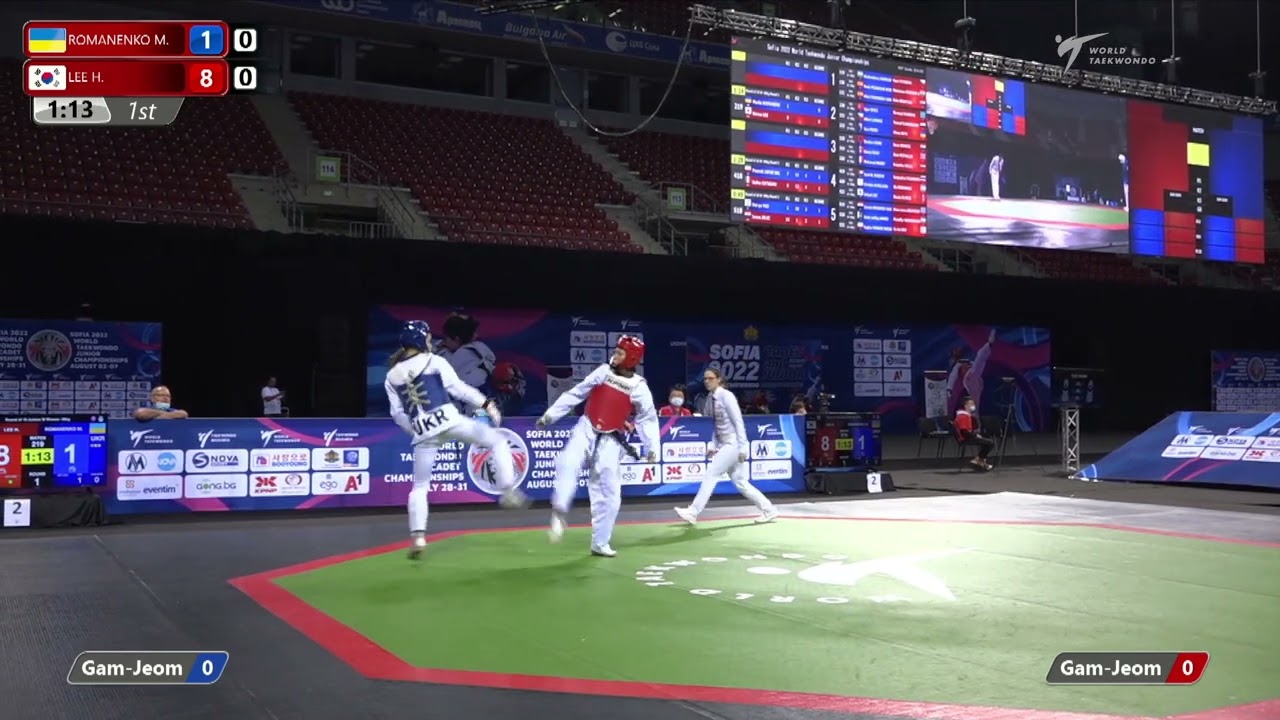 219 R16 Women 59kg UKR ROMANENKO M KOR LEE H