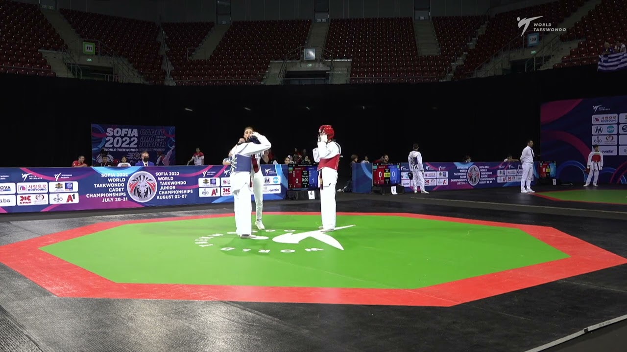 423 Round of 16 Girls 55kg KAZ ASKAR Ayaulym UZB KAMALOVA Aminakhon background