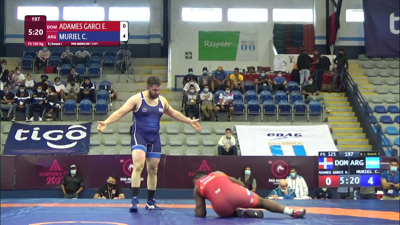 Round 1 FS - 125 kg: E. ADAMES GARCI (DOM) v. C. MURIEL (ARG)