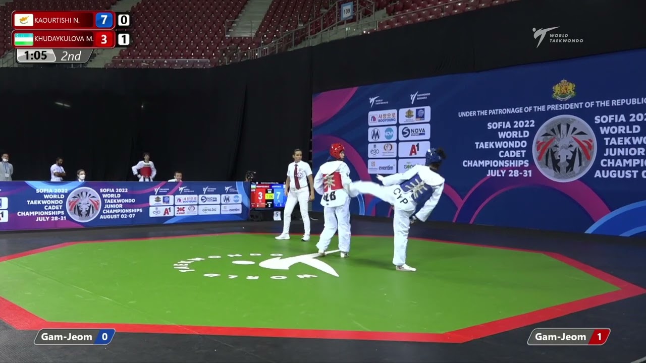 525 Quarter Final Women 52kg CYP KAOURTISHI Nagia UZB KHUDAYKULOVA Marjona