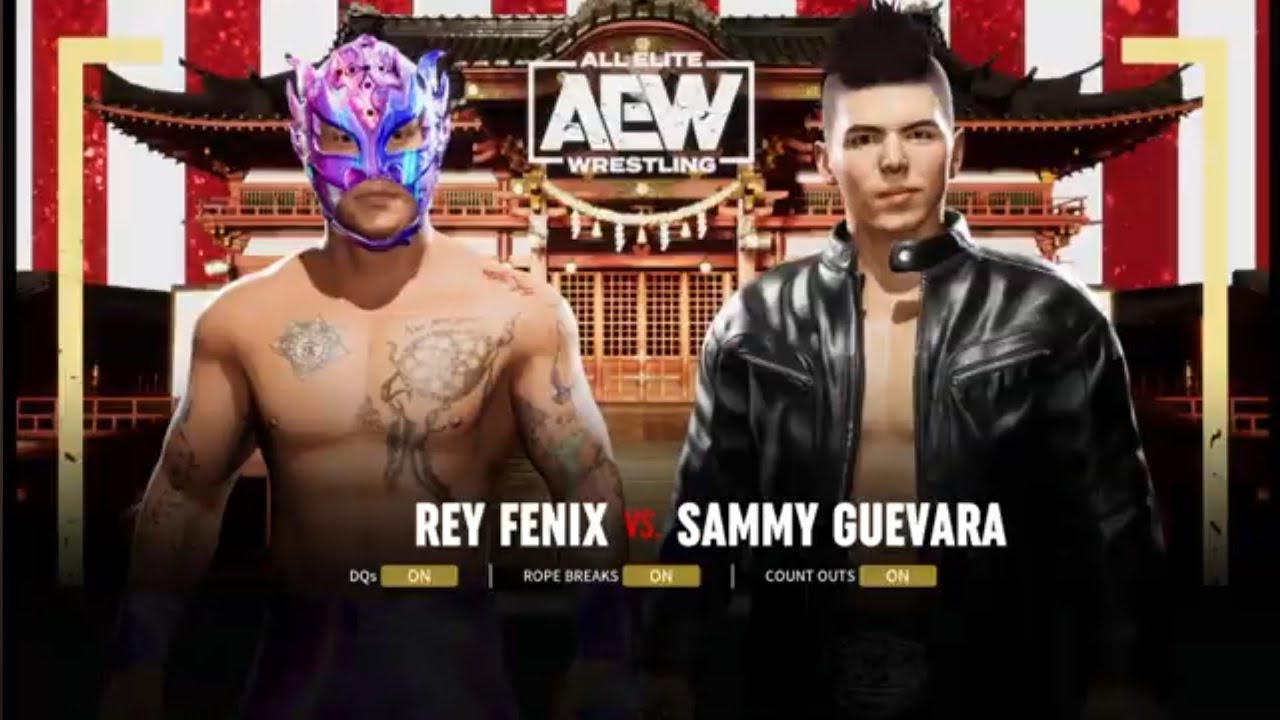 Rey Fenix vs Sammy Guevara. Japan Shrine. AEW: Fight Forever