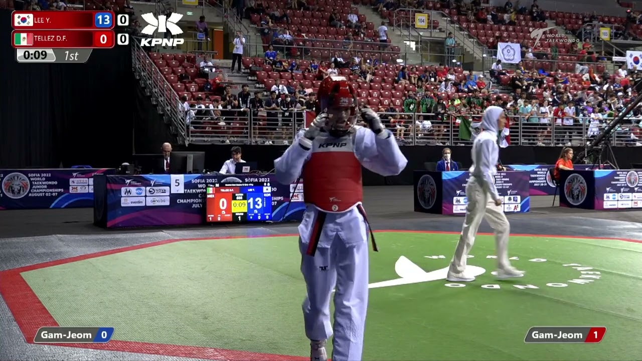 532 Quarter Final Girls 41kg KOR LEE Yumin MEX TELLEZ JUAREZ Dana fabiola