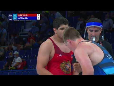 1/8 GR - 130 kg: R. KURDYAN (ARM) v. L. LUFFMAN (USA) background
