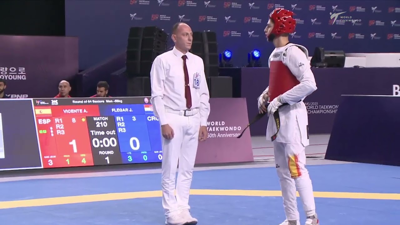 210 R64 Men 58kg CRO FLEGAR J ESP VICENTE A background