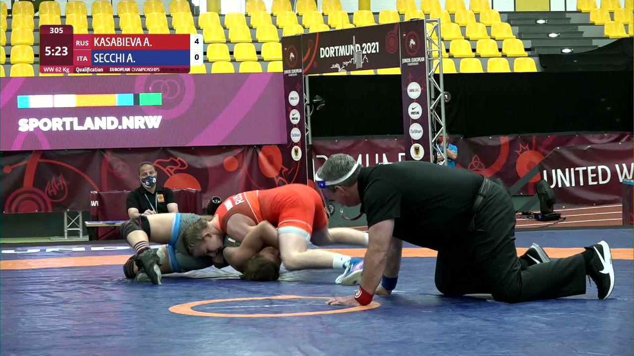 Qual. WW - 62 kg: A. KASABIEVA (RUS) v. A. SECCHI (ITA) background