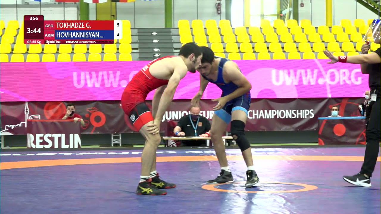 1/8 GR - 55 kg: G. TOKHADZE (GEO) v. G. HOVHANNISYAN (ARM) background