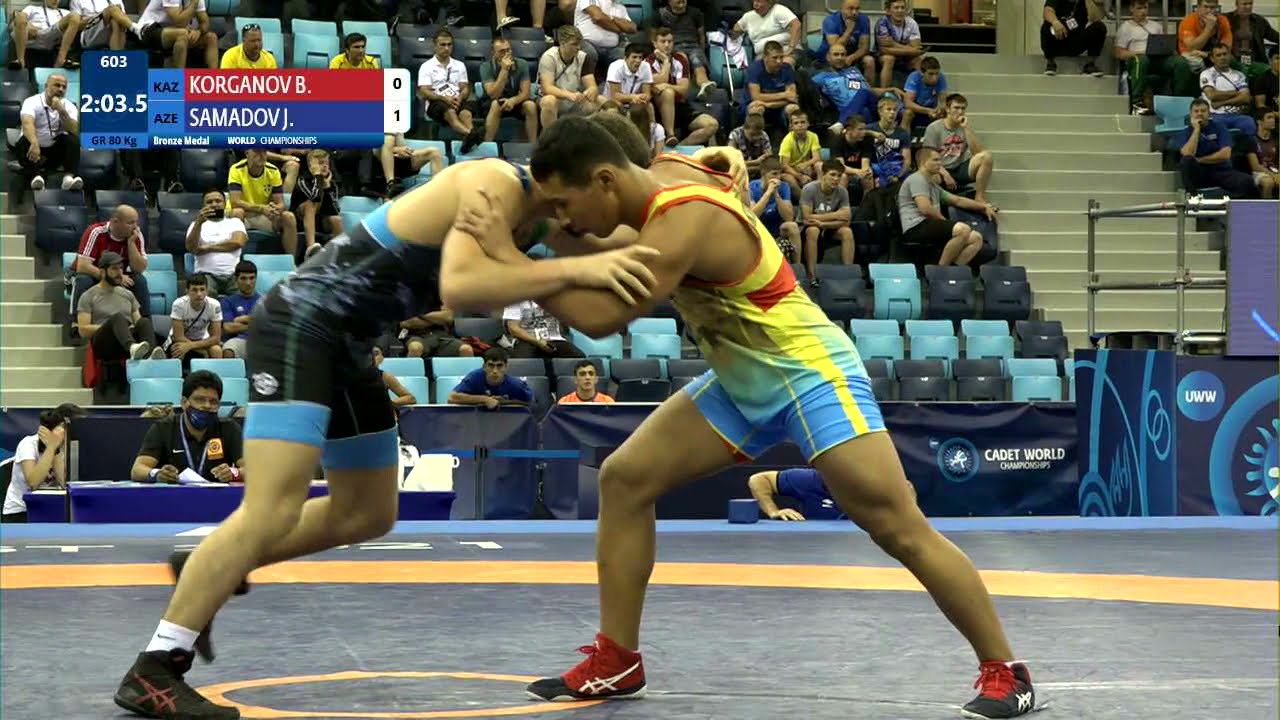 BRONZE GR - 80 kg: B. KORGANOV (KAZ) v. J. SAMADOV (AZE)