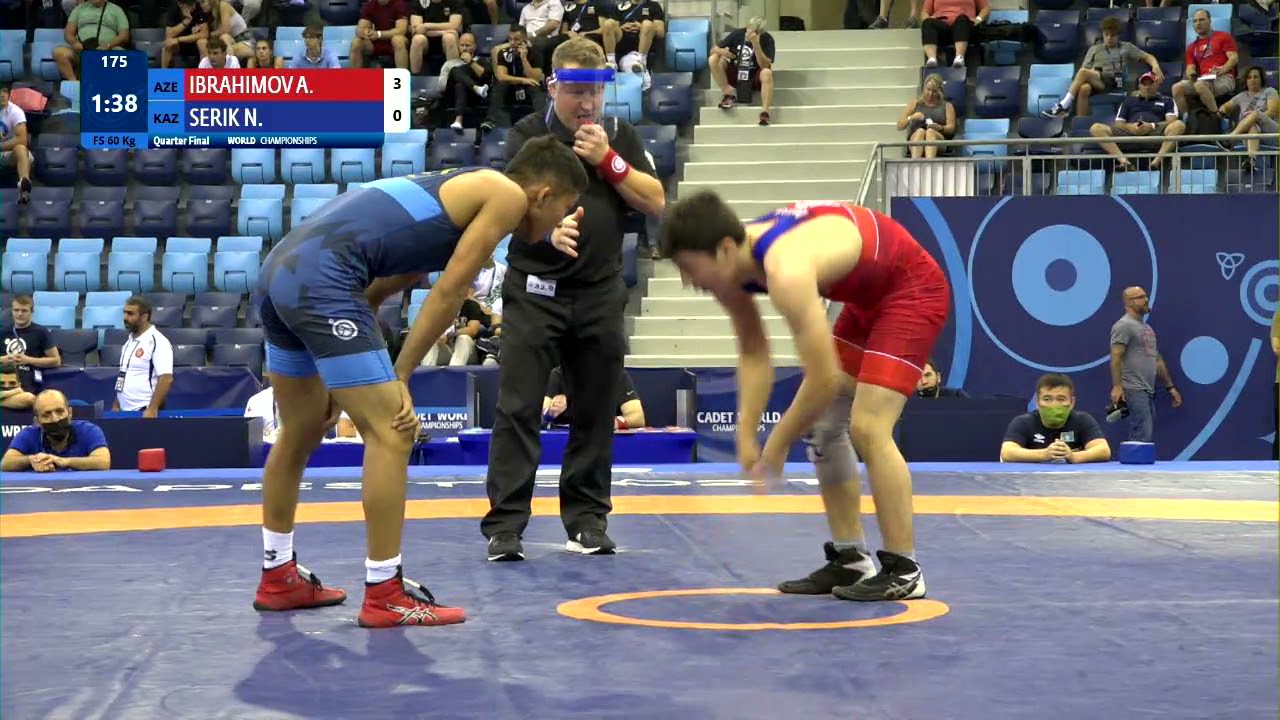 1/4 FS - 60 kg: A. IBRAHIMOV (AZE) v. N. SERIK (KAZ) background