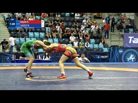 Qual. WW - 46 kg: N. BAJAN (ROU) v. K. LASZLO (HUN) background