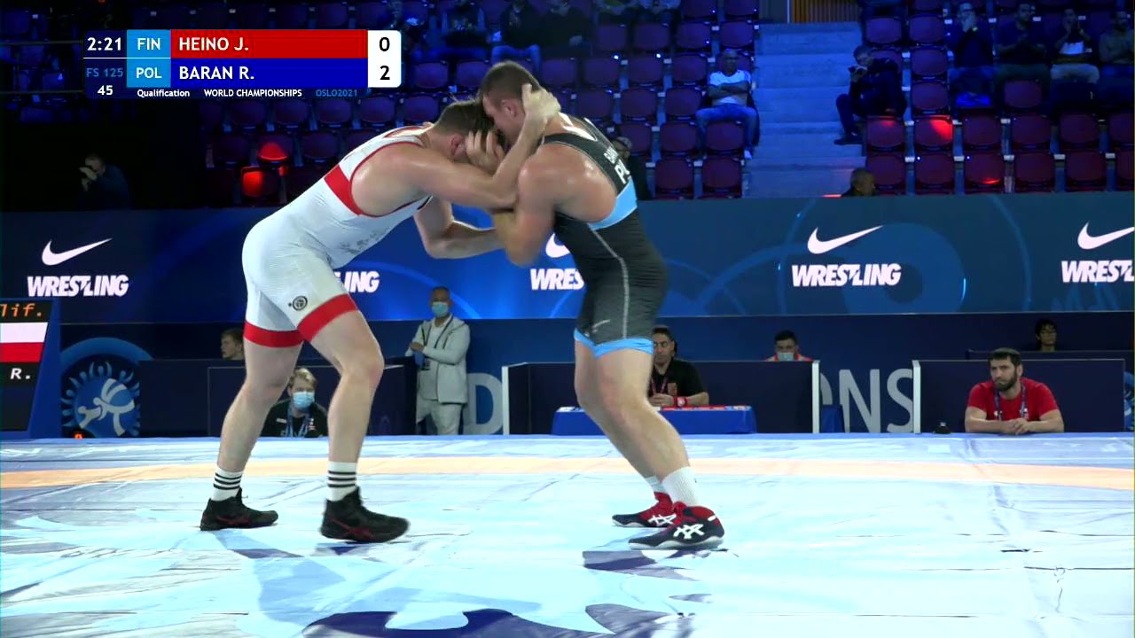 Qual. FS - 125 kg: J. HEINO (FIN) v. R. BARAN (POL) background