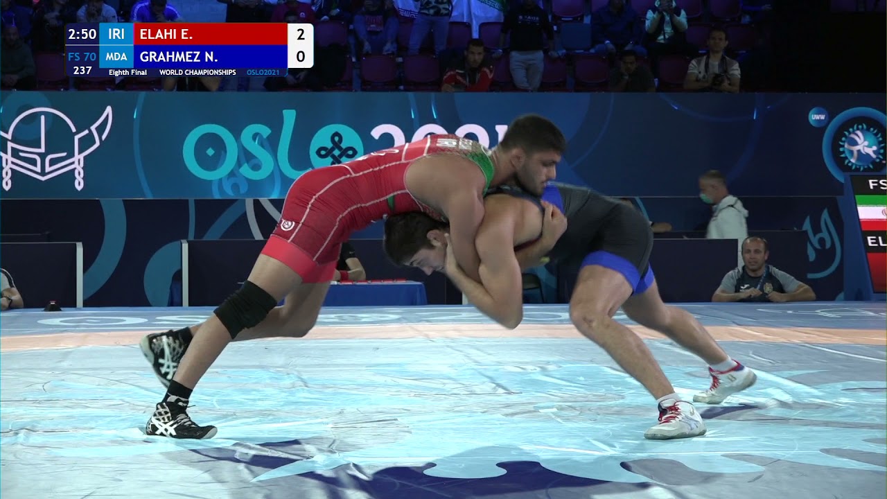 1/8 FS - 70 kg: E. ELAHI (IRI) v. N. GRAHMEZ (MDA) background