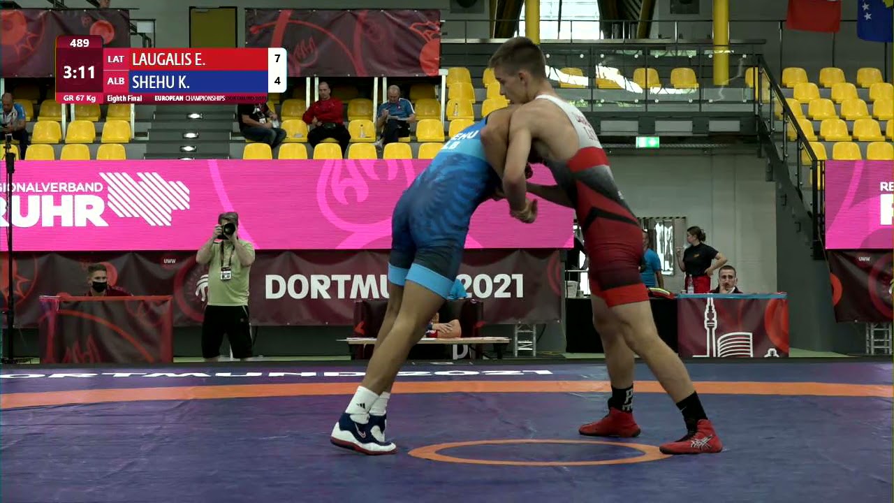 1/8 GR - 67 kg: E. LAUGALIS (LAT) v. K. SHEHU (ALB)