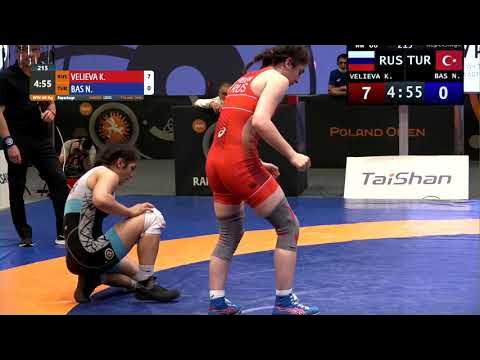 Repechage WW - 68 kg: K. VELIEVA (RUS) v. N. BAS (TUR)