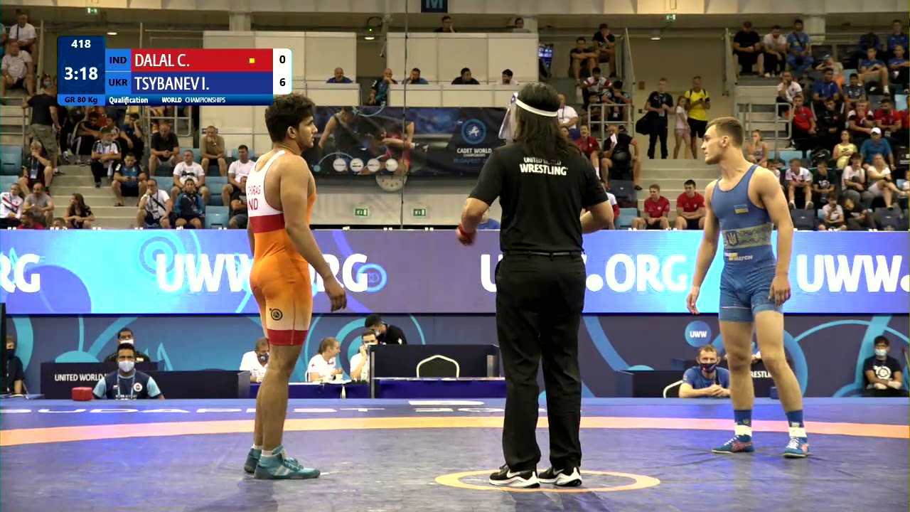 Qual. GR - 80 kg: C. DALAL (IND) v. I. TSYBANEV (UKR) background