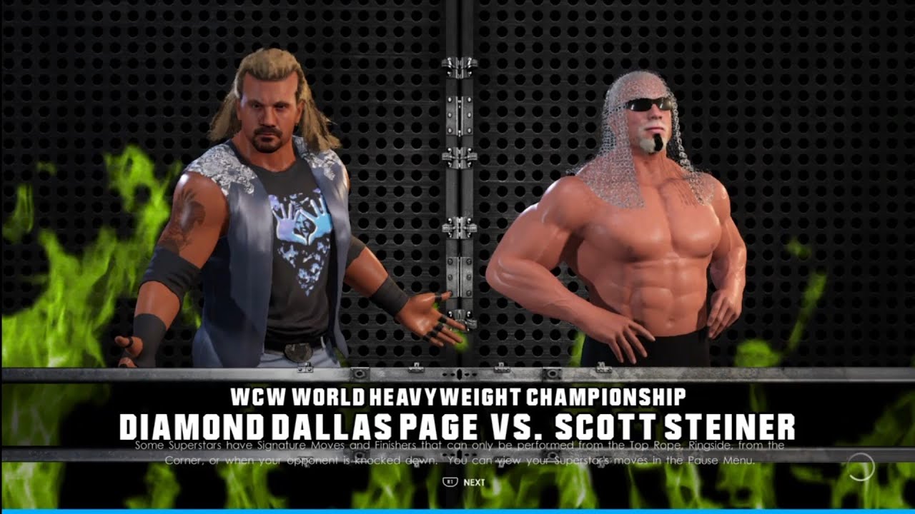 Diamond Dallas Page vs Scott Steiner Falls Count Anywhere Match. WCW Greed. WWE 2K22