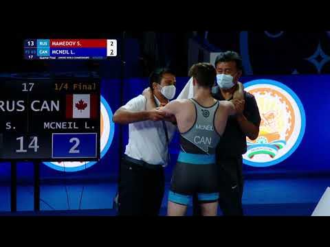 1/4 FS - 65 kg: S. MAMEDOV (RUS) v. L. MCNEIL (CAN) background
