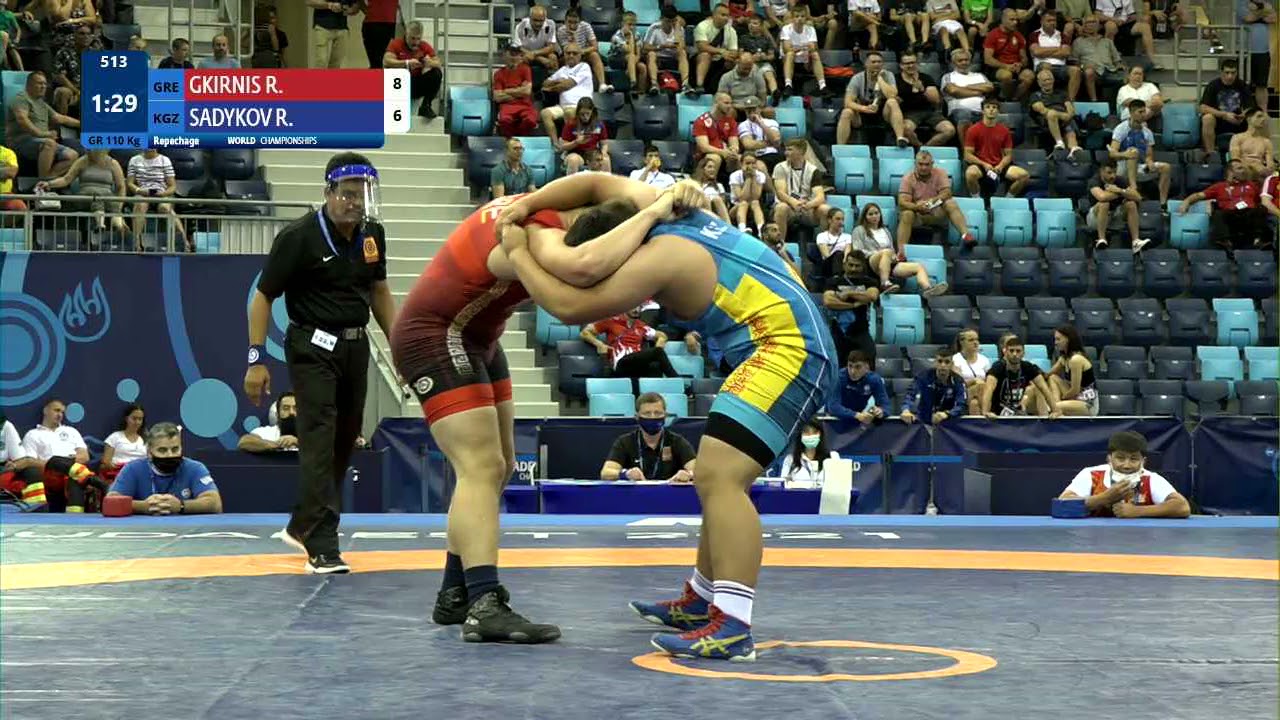 Repechage GR - 110 kg: R. GKIRNIS (GRE) v. R. SADYKOV (KGZ)