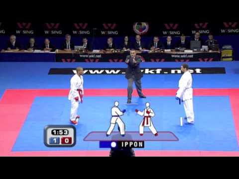 (4/4) Male Team Kumite Bronze Medal France vs. Egypt :: WKF Belgrade 2010 | WORLD KARATE FEDERATION backdrop