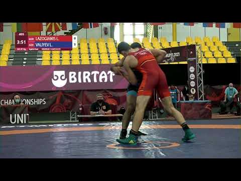 1/8 GR - 87 kg: L. LAZOGIANIS (GER) v. L. VALIYEV (AZE) background