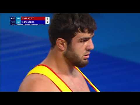 Repechage FS - 97 kg: Y. GAFUROV (KAZ) v. M. KORCSOG (HUN)