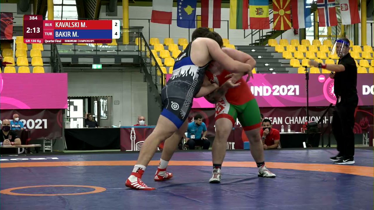 1/4 GR - 130 kg: M. KAVALSKI (BLR) v. M. BAKIR (TUR) background