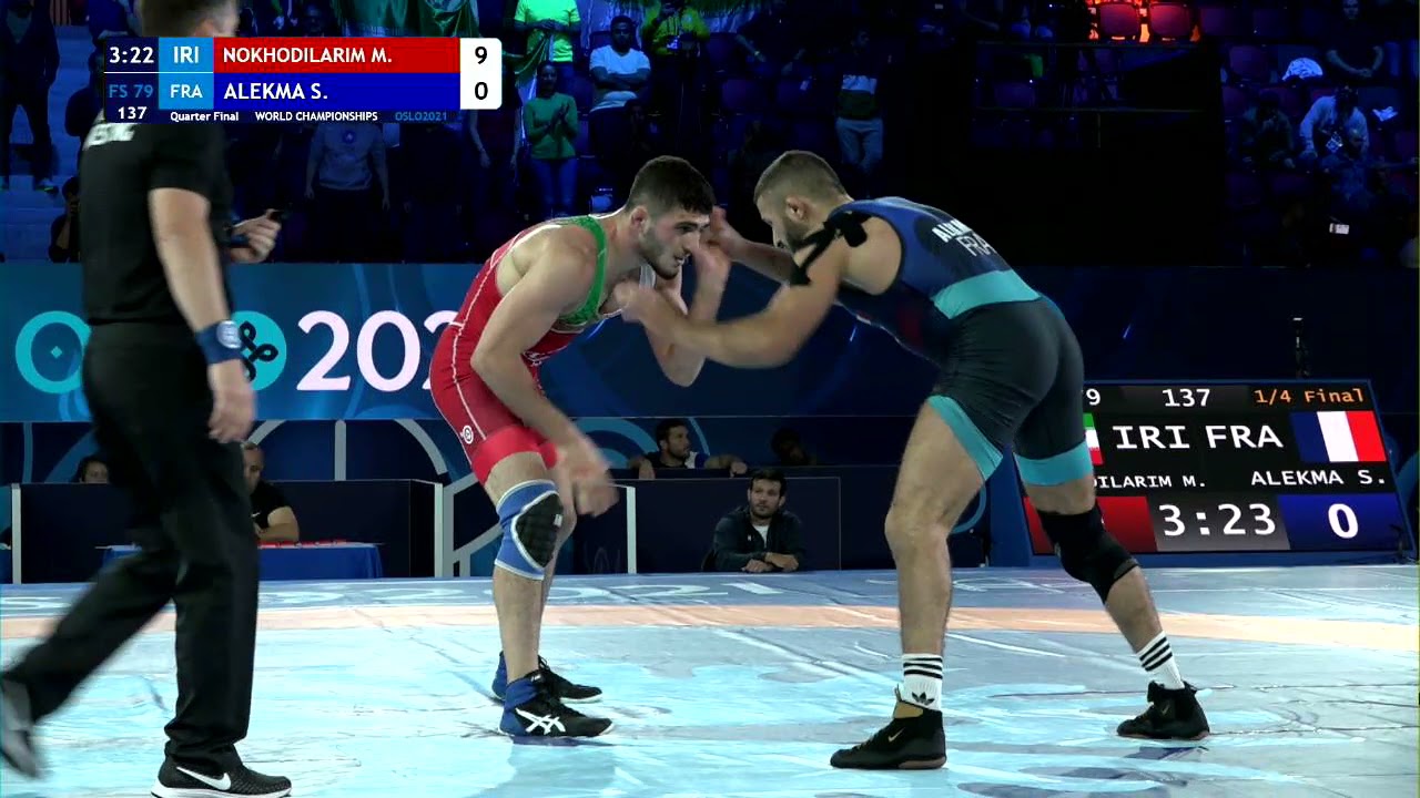 1/4 FS - 79 kg: M. NOKHODILARIM (IRI) v. S. ALEKMA (FRA)