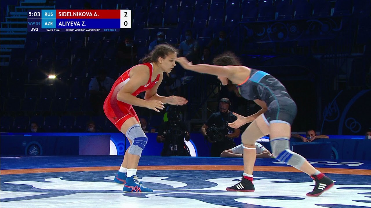 1/2 WW - 59 kg: A. SIDELNIKOVA (RUS) v. Z. ALIYEVA (AZE)
