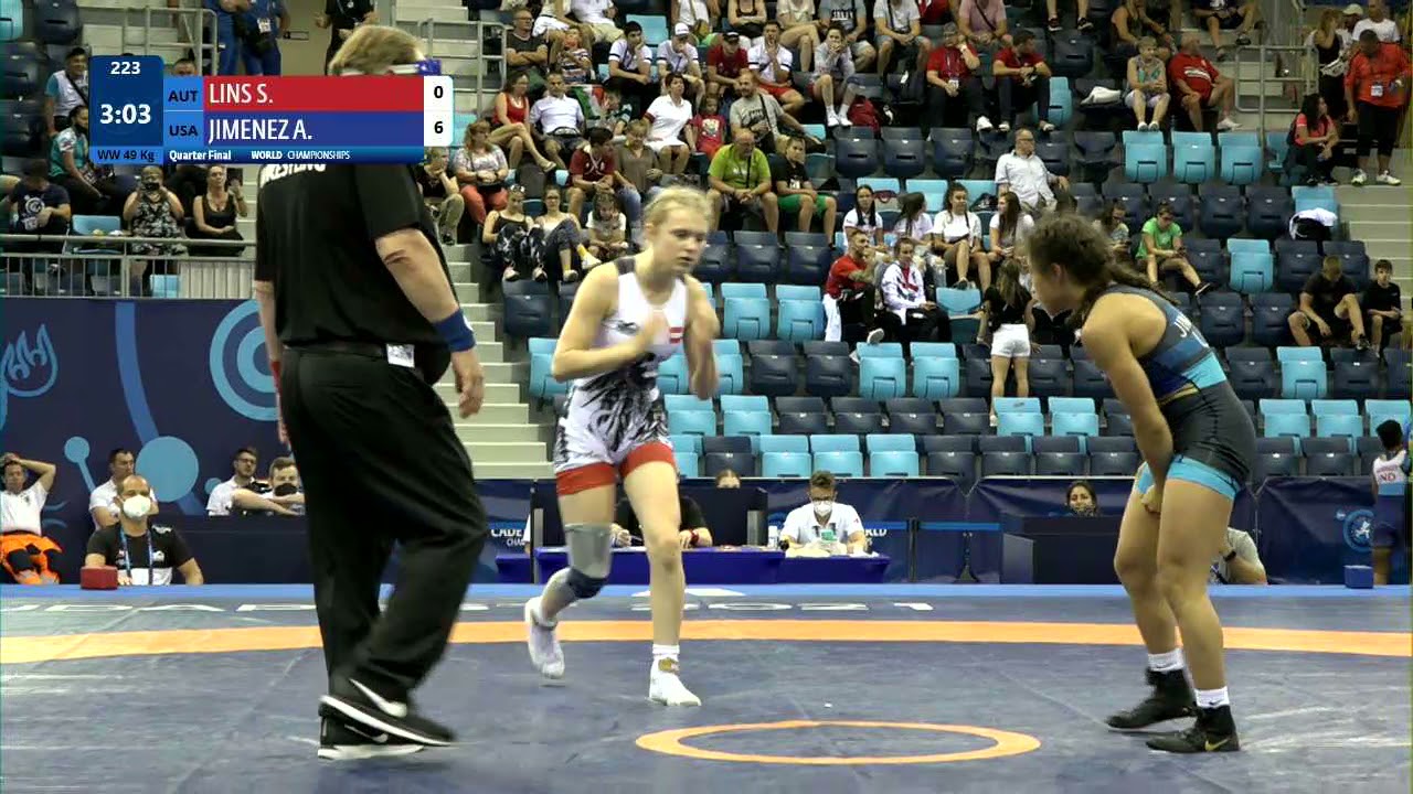 1/4 WW - 49 kg: S. LINS (AUT) v. A. JIMENEZ (USA)
